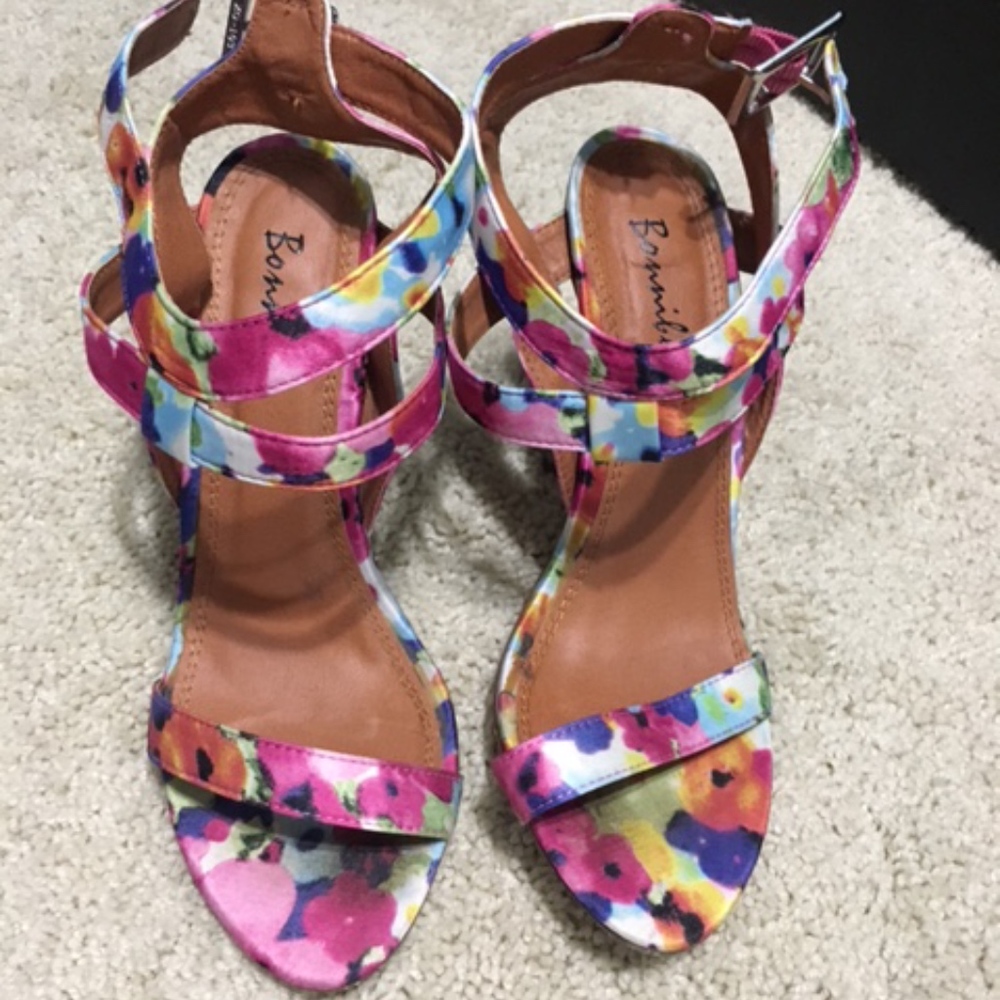 floral heels
