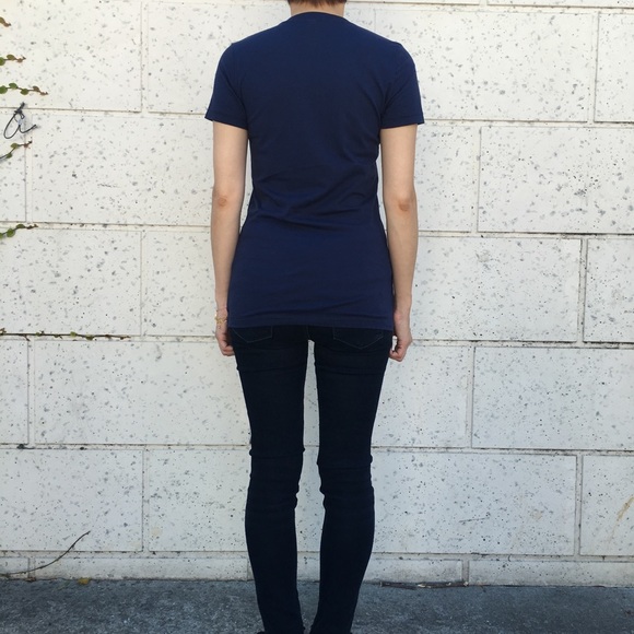 "Got Cat-feine" women's slim fit Tee (Navy) - Picture 3 of 4