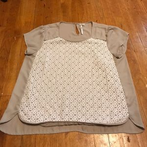 LC Lauren Conrad - Lace Front Top