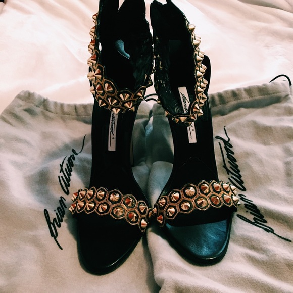 Brian Atwood abell studded sandal pump heels - Picture 4 of 8