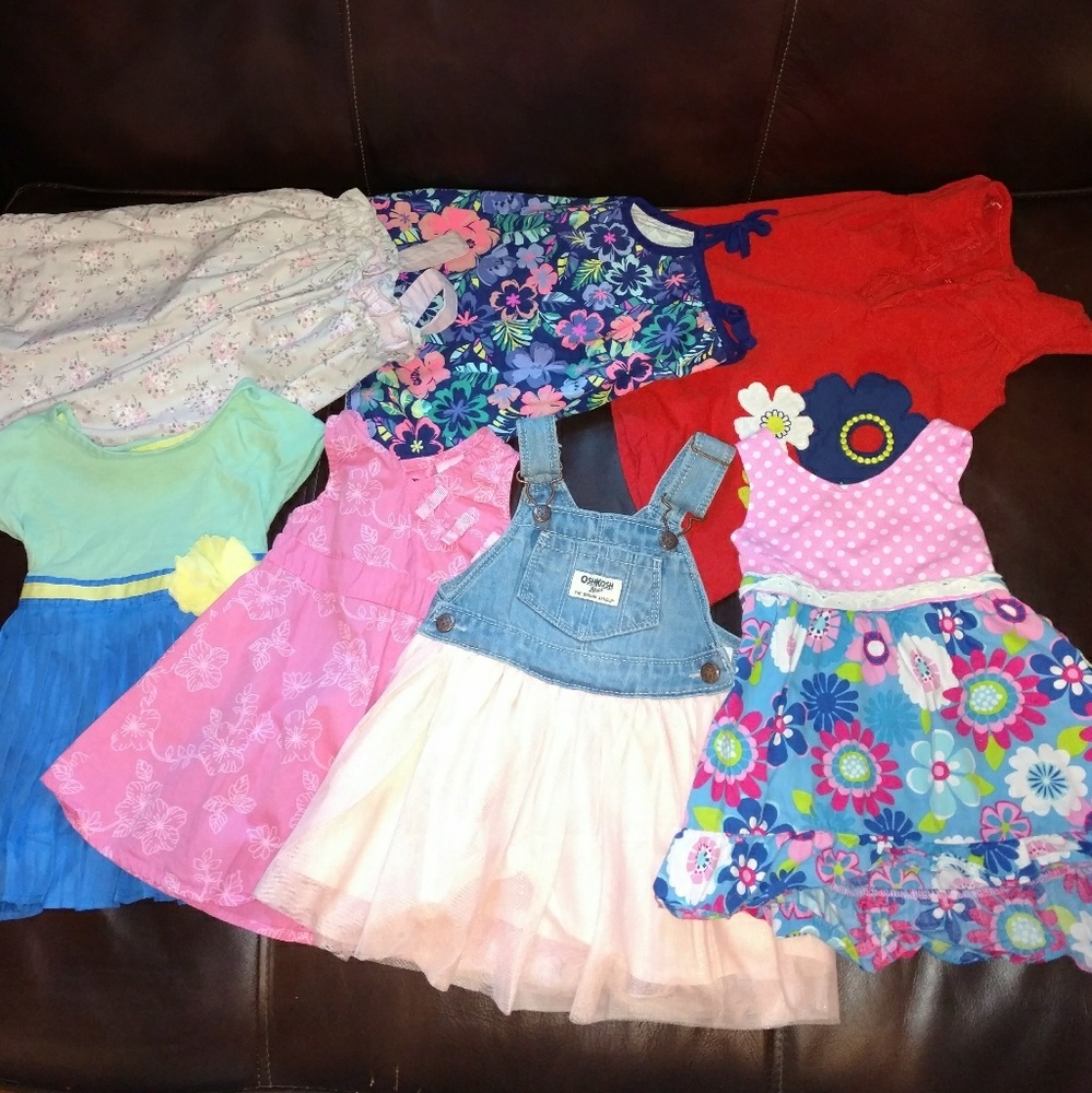 Girls 12month bundle of 7 summer dresses GU