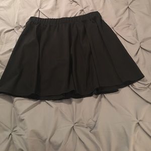 XL Black skater skirt, elastic waist.