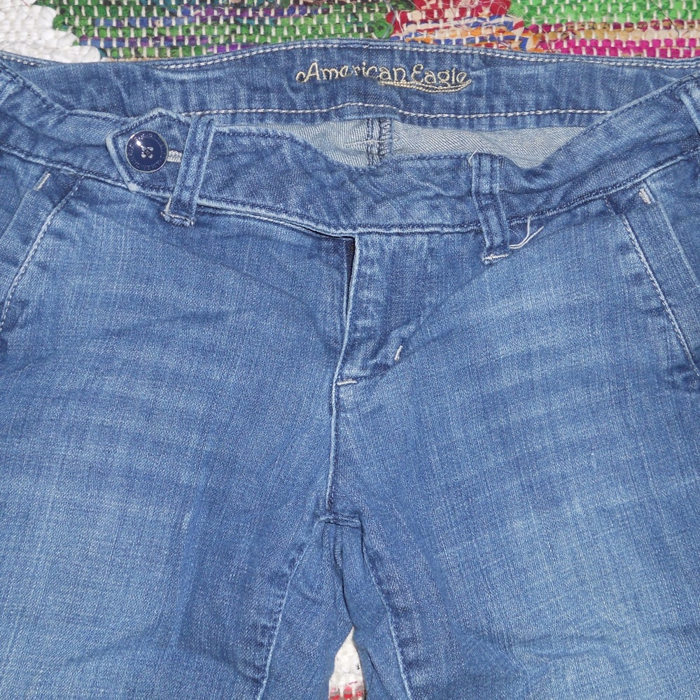 American Eagle AE Cropped Cuffed Trouser Capris - Picture 4 of 4