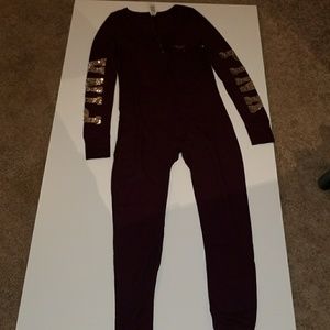 PINK PAJAMA ONESIE size small