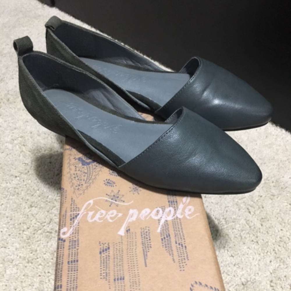 Free people blue green flats