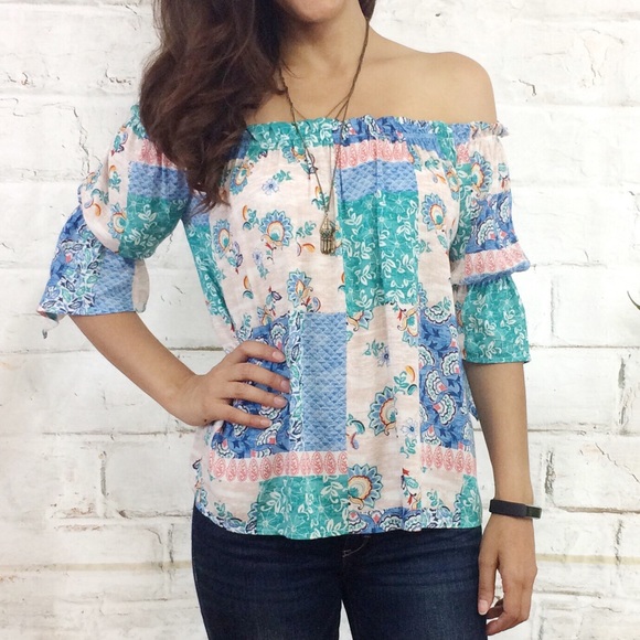 Patchy Print Top - Picture 2 of 3