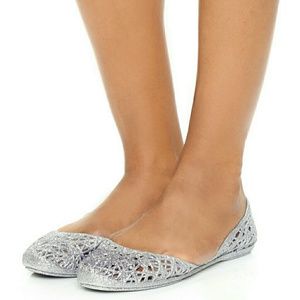 Melissa +campana silver jellies sparkle 10