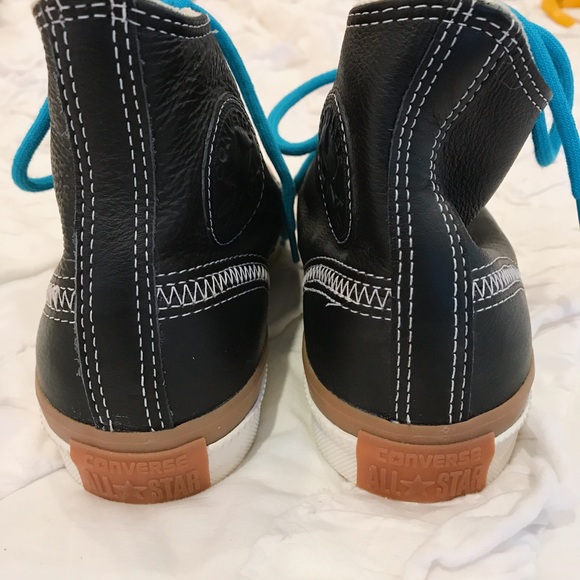 ❌SOLD❌ Converse Black Leather High-Tops - Picture 5 of 5