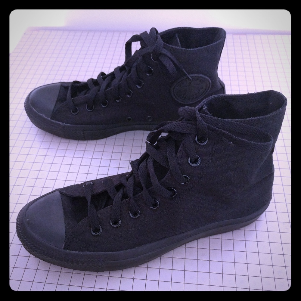 Converse black high tops
