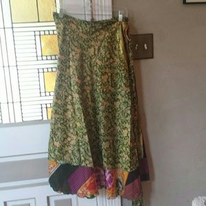 Reversible Silk Sari Skirt