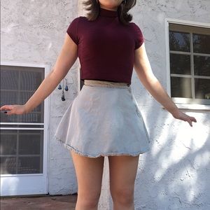 light wash american apparel circle skirt
