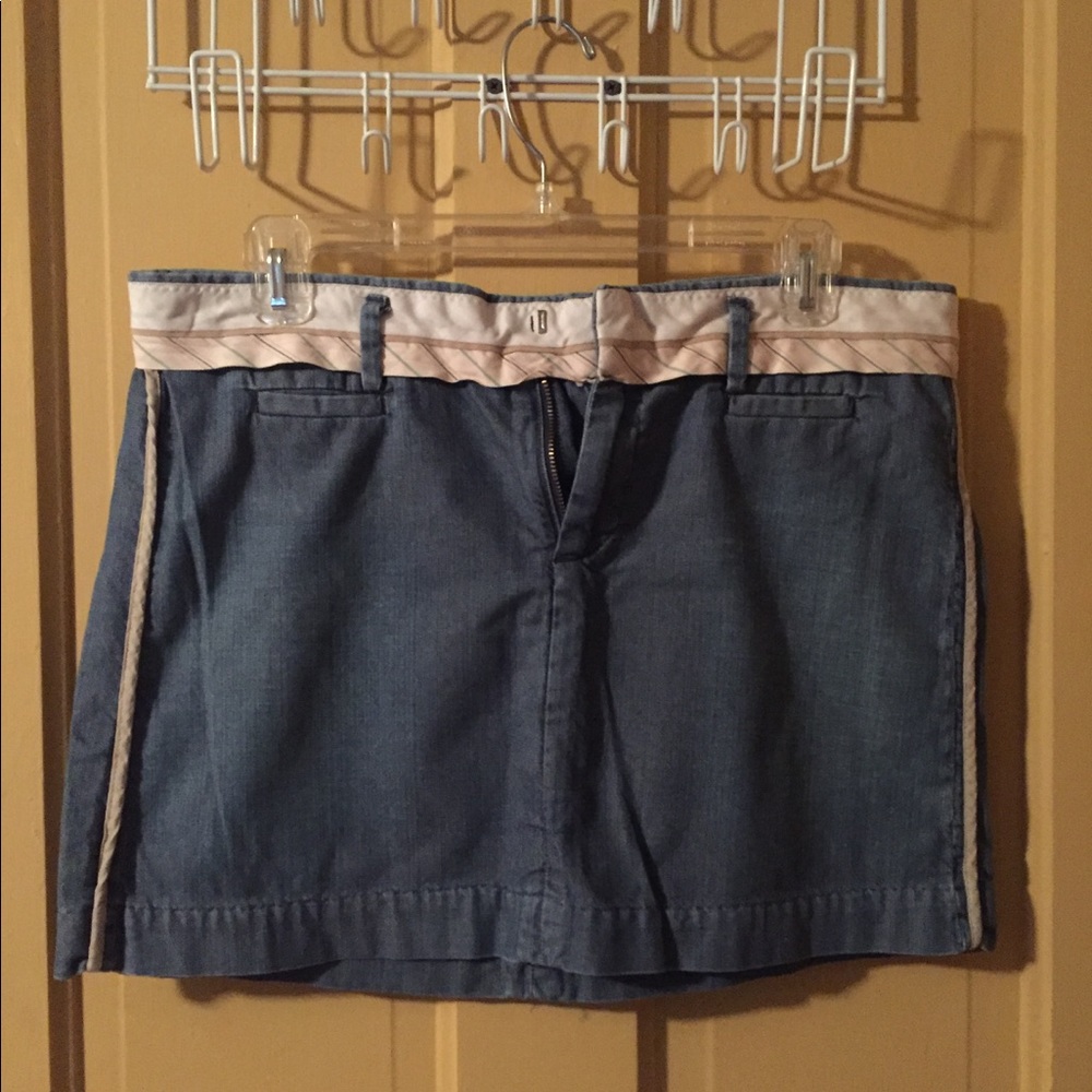 Cute inside out denim mini skirt