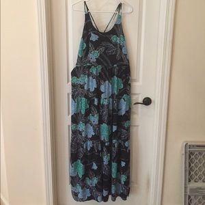 Ann Taylor Loft Cross Back Maxi Dress