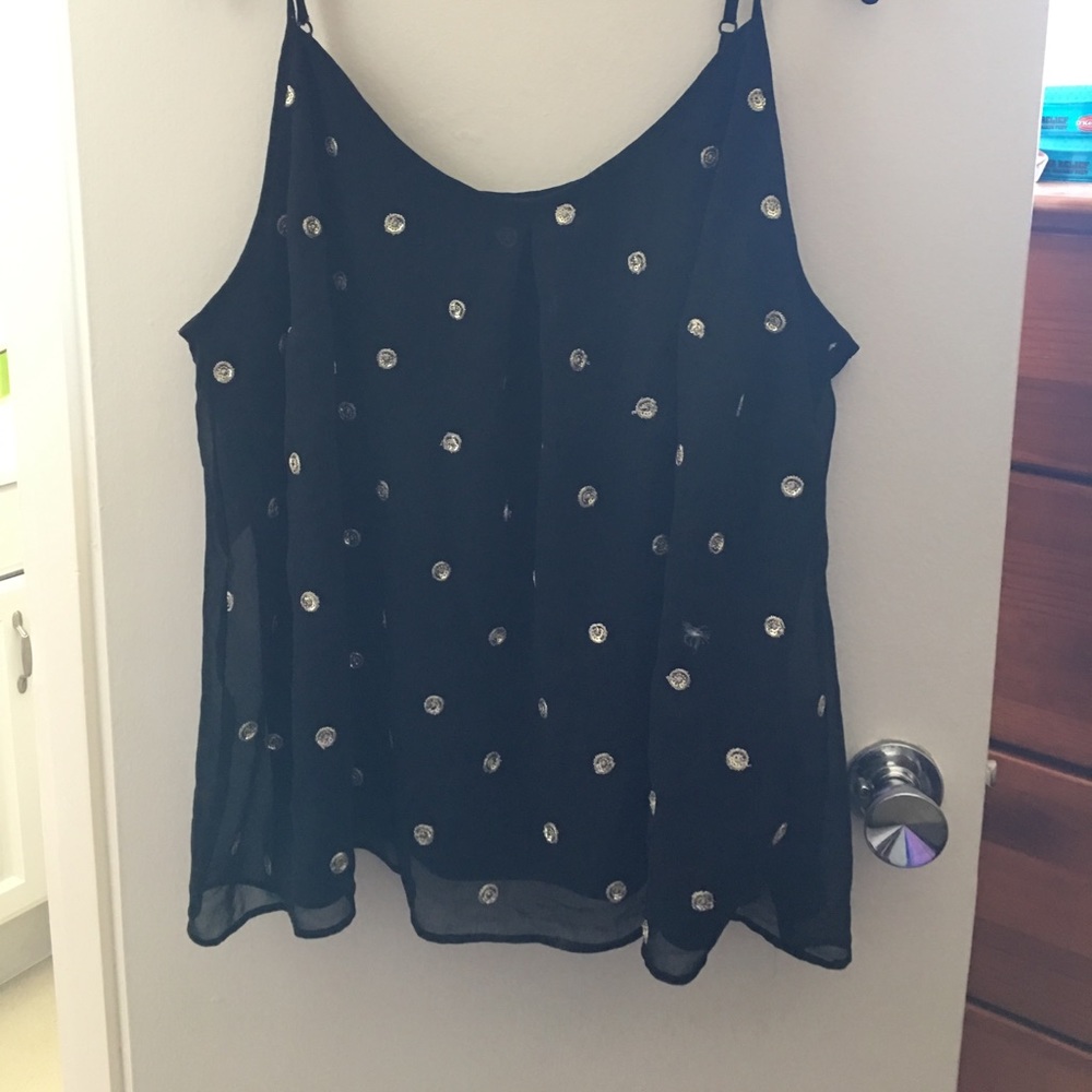 Gold dotted tank from Simply Be.