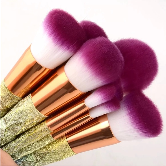 🌹🌹10Pcs Professional Unicorn Kabuki Brushes - Picture 3 of 7