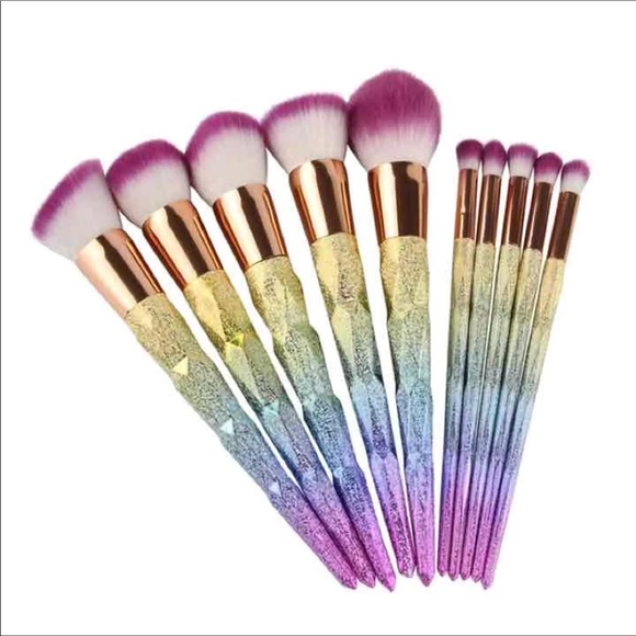 🌹🌹10Pcs Professional Unicorn Kabuki Brushes - Picture 4 of 7