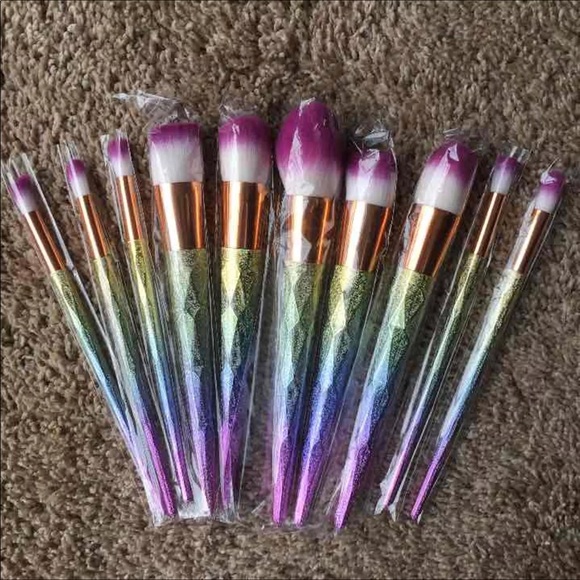 🌹🌹10Pcs Professional Unicorn Kabuki Brushes - Picture 7 of 7
