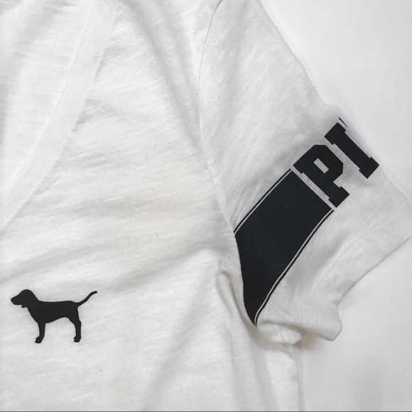 PINK Victoria's Secret Tops - PINK Victoria Secret Black and White Tee