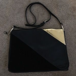 Zara Black and Gold Vegan Purse