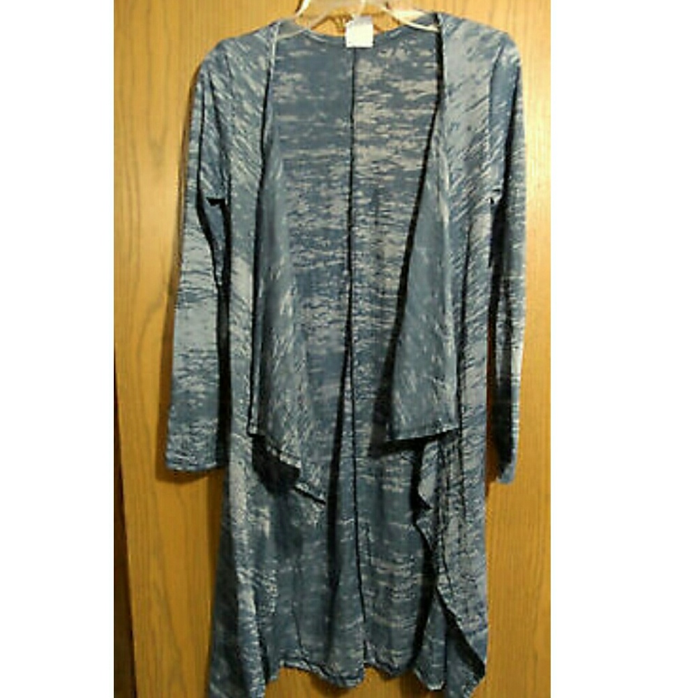 BEACH COVER UP Tunic Cardigan Sweater XS S Blue Gr