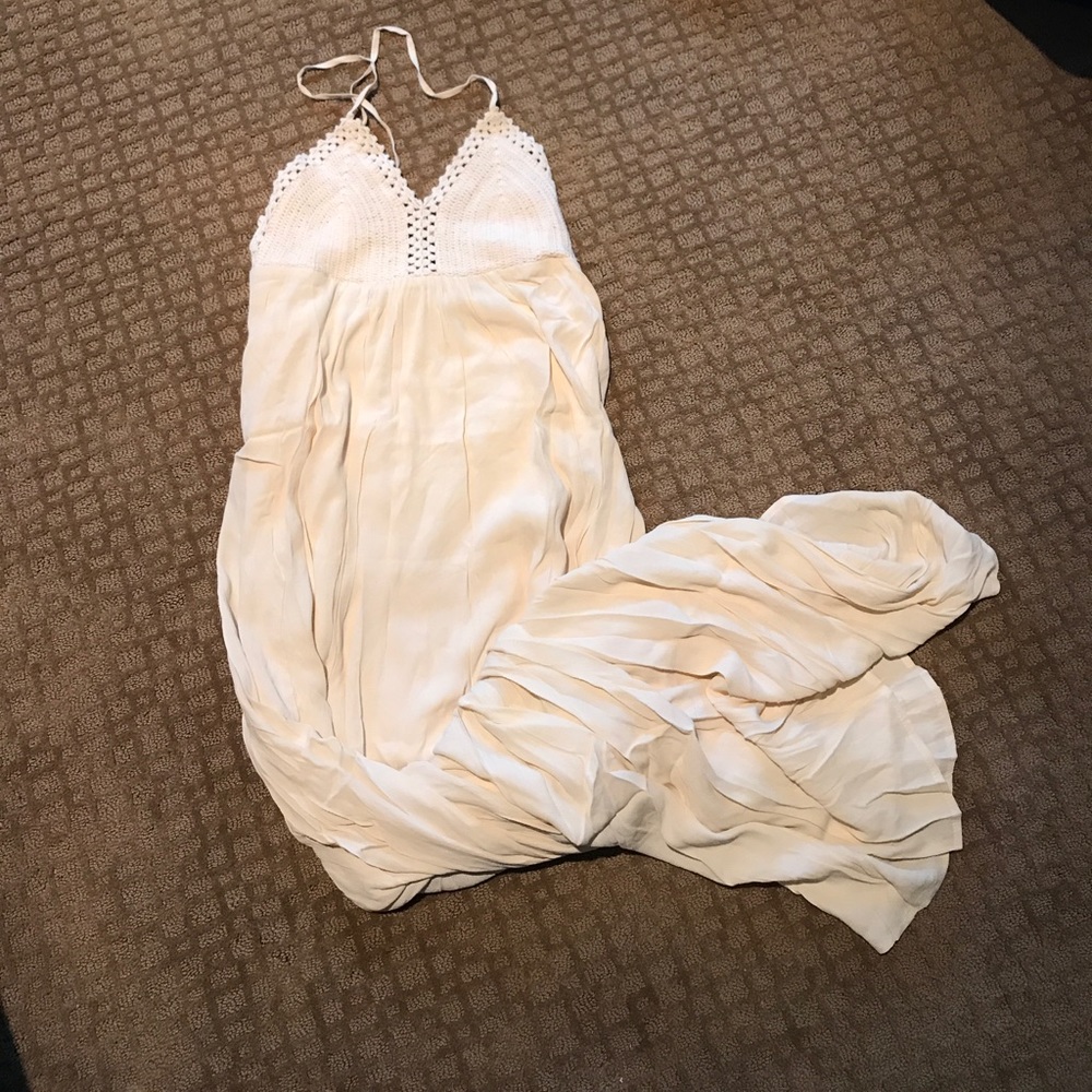 Cream Maxi Bohemian Dress