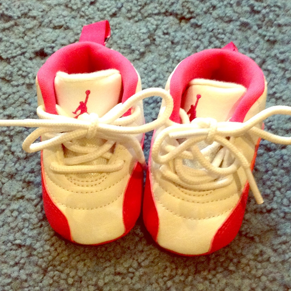 Pink and white baby Jordan's