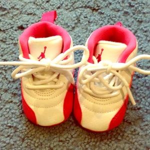 Pink and white baby Jordan's