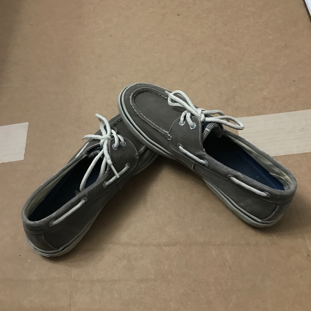 Grey Canvas Sperry Top-Siders