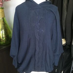 Anthropologie Yoon Dolman Sleeve Hooded Sweater