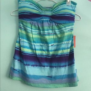 Blue, green, and white tube top! BRAND NEW