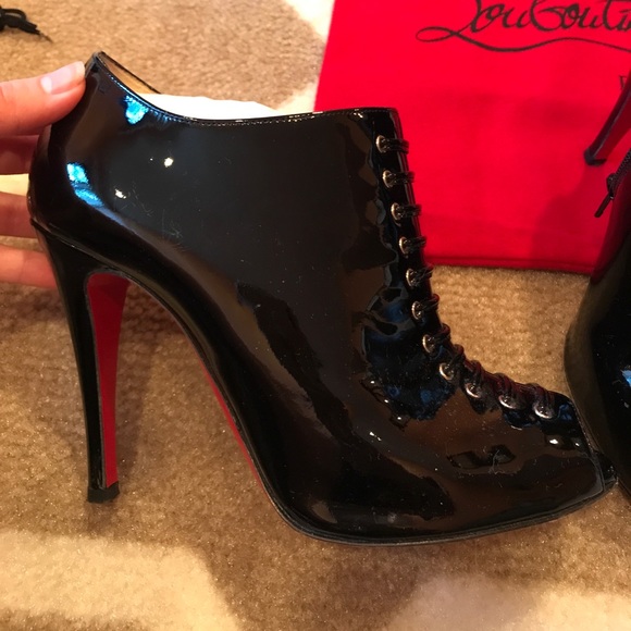 Christian Louboutin Shoes - ⚡️sale Christian Louboutin black patent boots 36.5