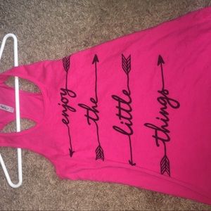 Hot Pink Razor Back Tank Top