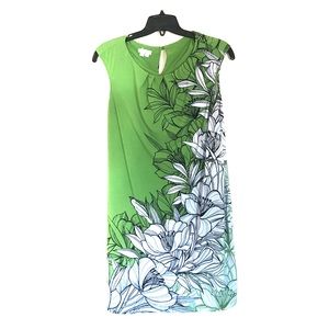 London times size 12 dress green and white floral