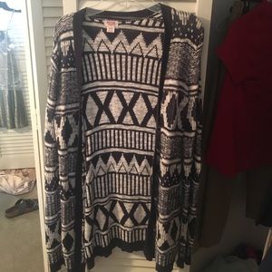 Navy and Cream Aztec Cardigan