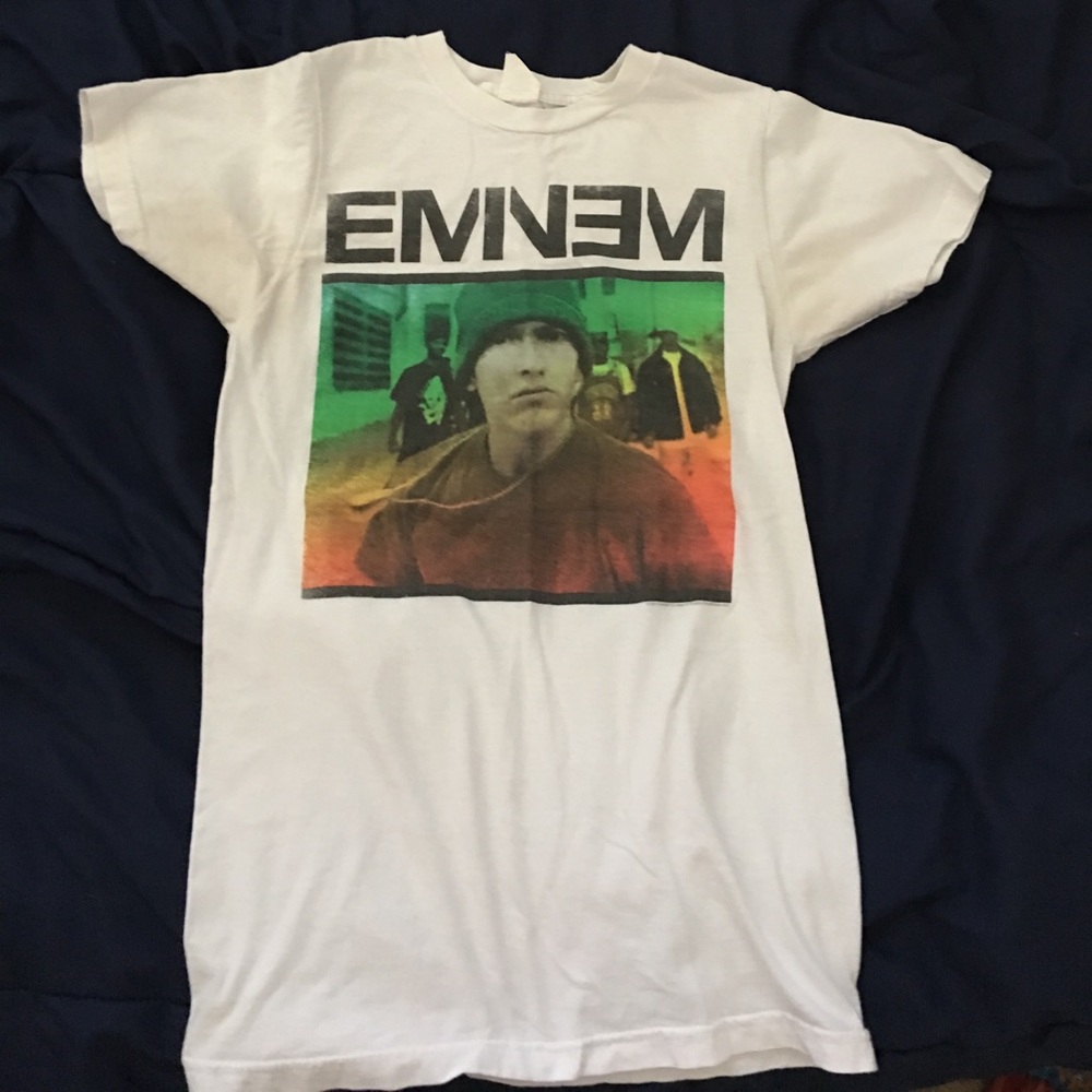White Eminem tee