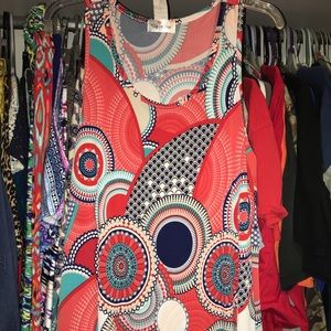 Circular pattern Tunic, slinky material.