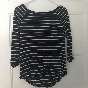 Navy and white striped H&M t-shirt