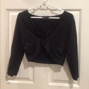 Express Black crop cardigan