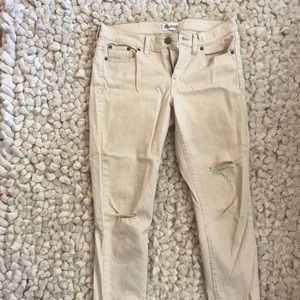 Madewell Ivory Boyfriend Jeans