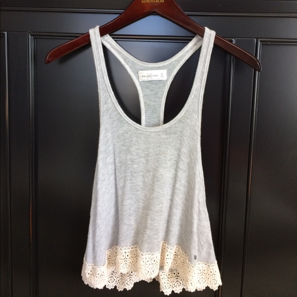 Gray knit tank top