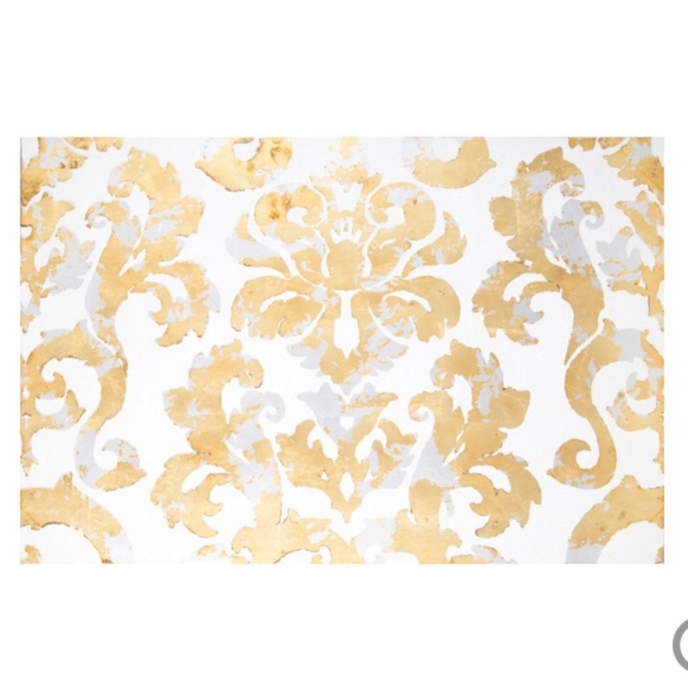 Gold and white canvas