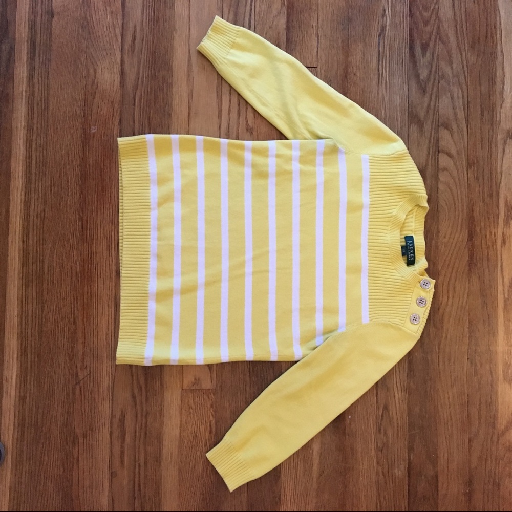 Lauren by Ralph Lauren XS Yello 3/4 Length Sweater