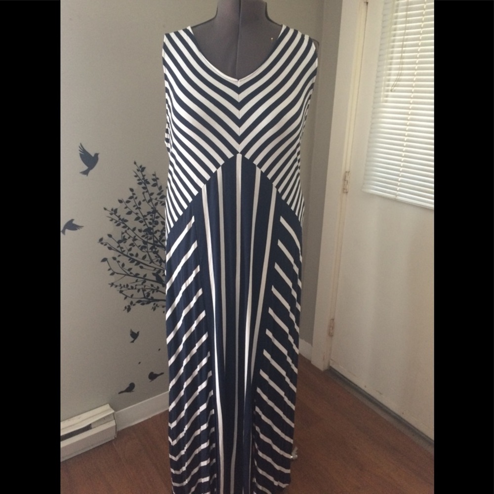 Lane Bryant striped Maxi dress
