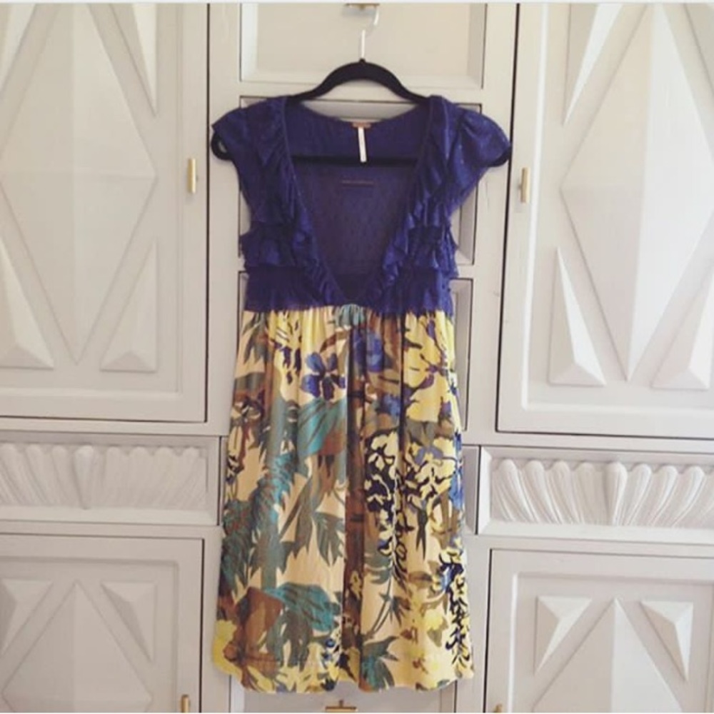 Free People Dress - lace + velvet. So cute!