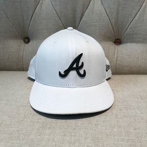 White Atlanta Braves hat NewEra -- used once!!