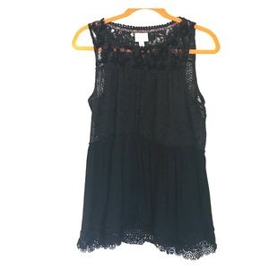 Knox Rose Black Lace tunic size Medium