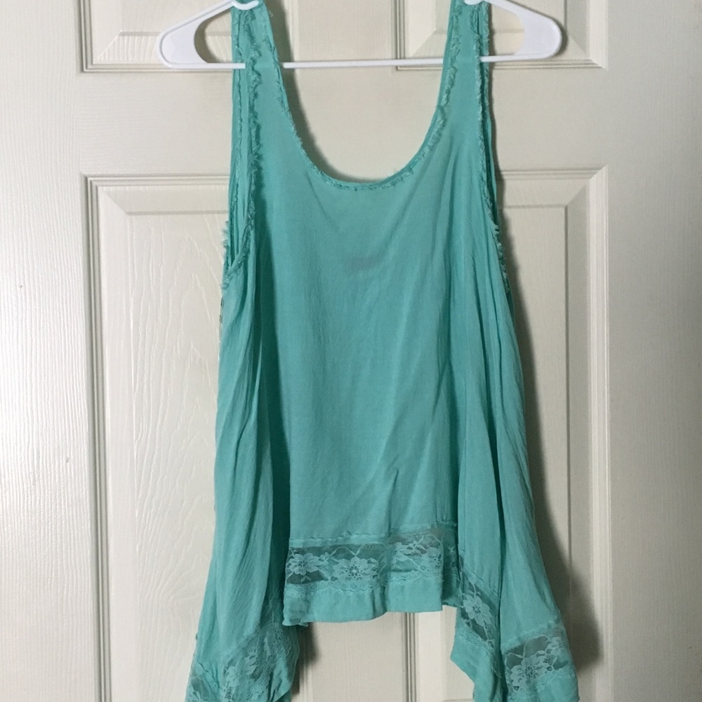 Teal dressy tank top