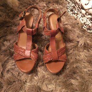 Gianni BINI brown wedges