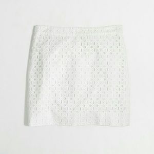 Preppy White Eyelet J. Crew Skirt