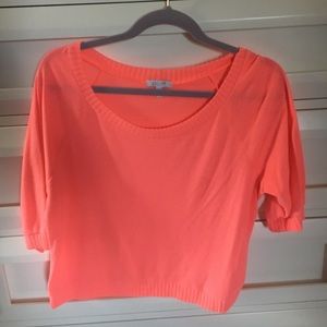 Neon Orange Sweater Top